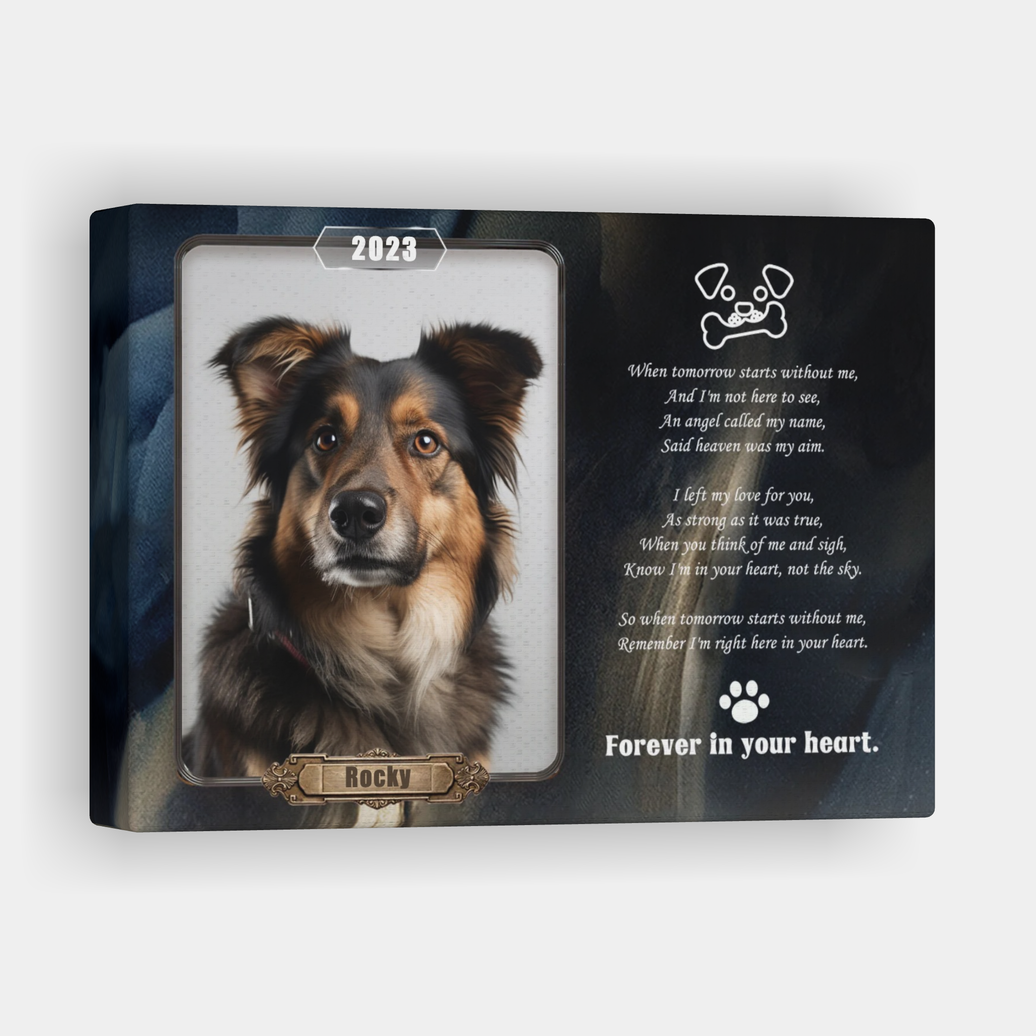 Forever in My Heart - Personalized Pet Memorial Print