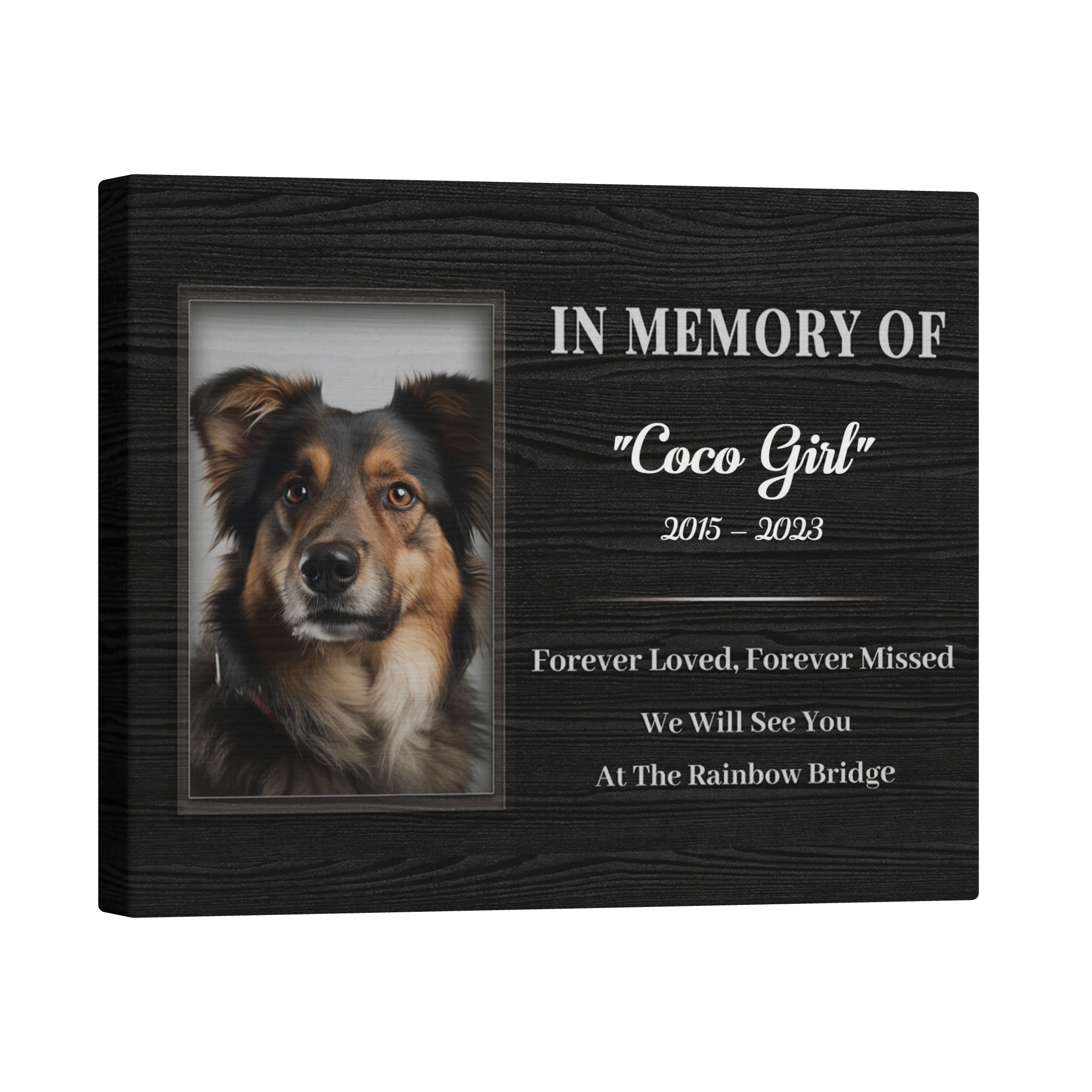 Forever Loved Forever Missed - Personalized Canvas Print Pet Memorial