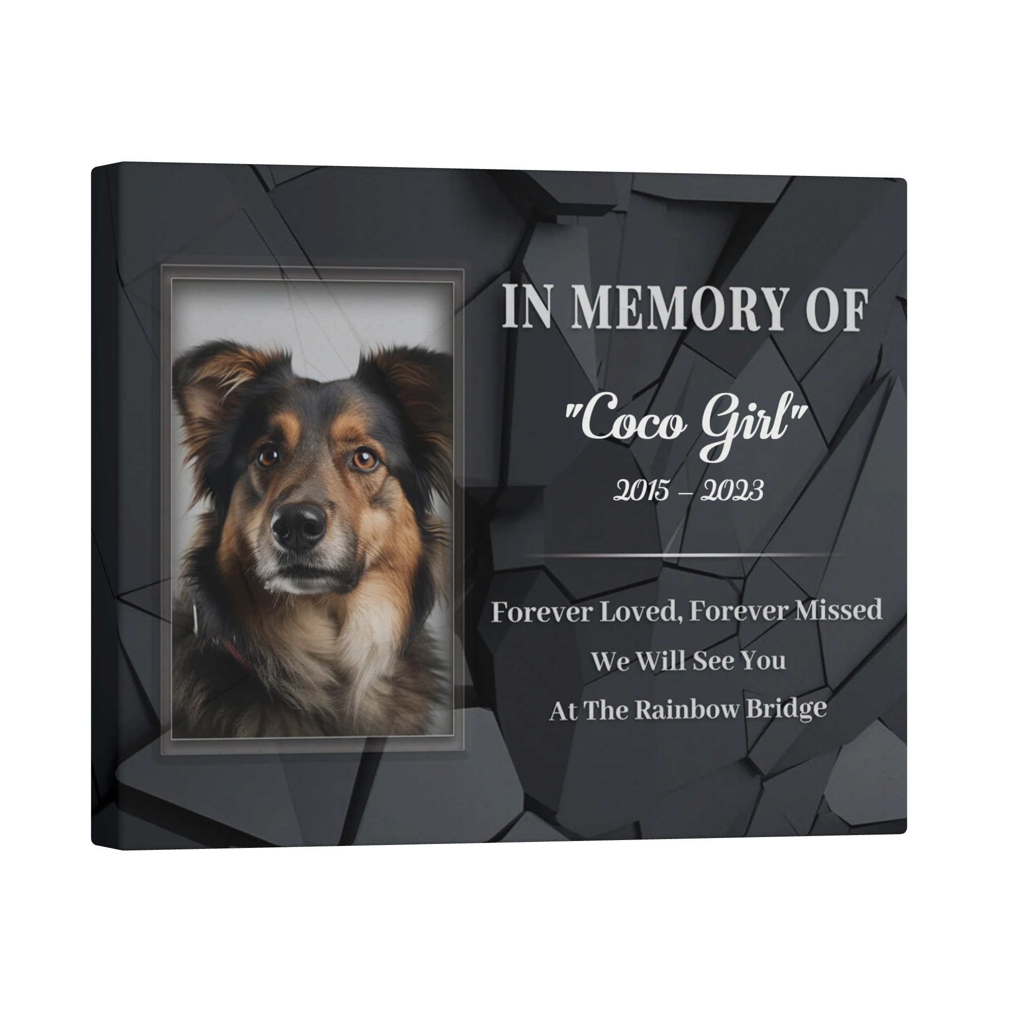 Forever Loved Forever Missed - Personalized Canvas Print Pet Memorial