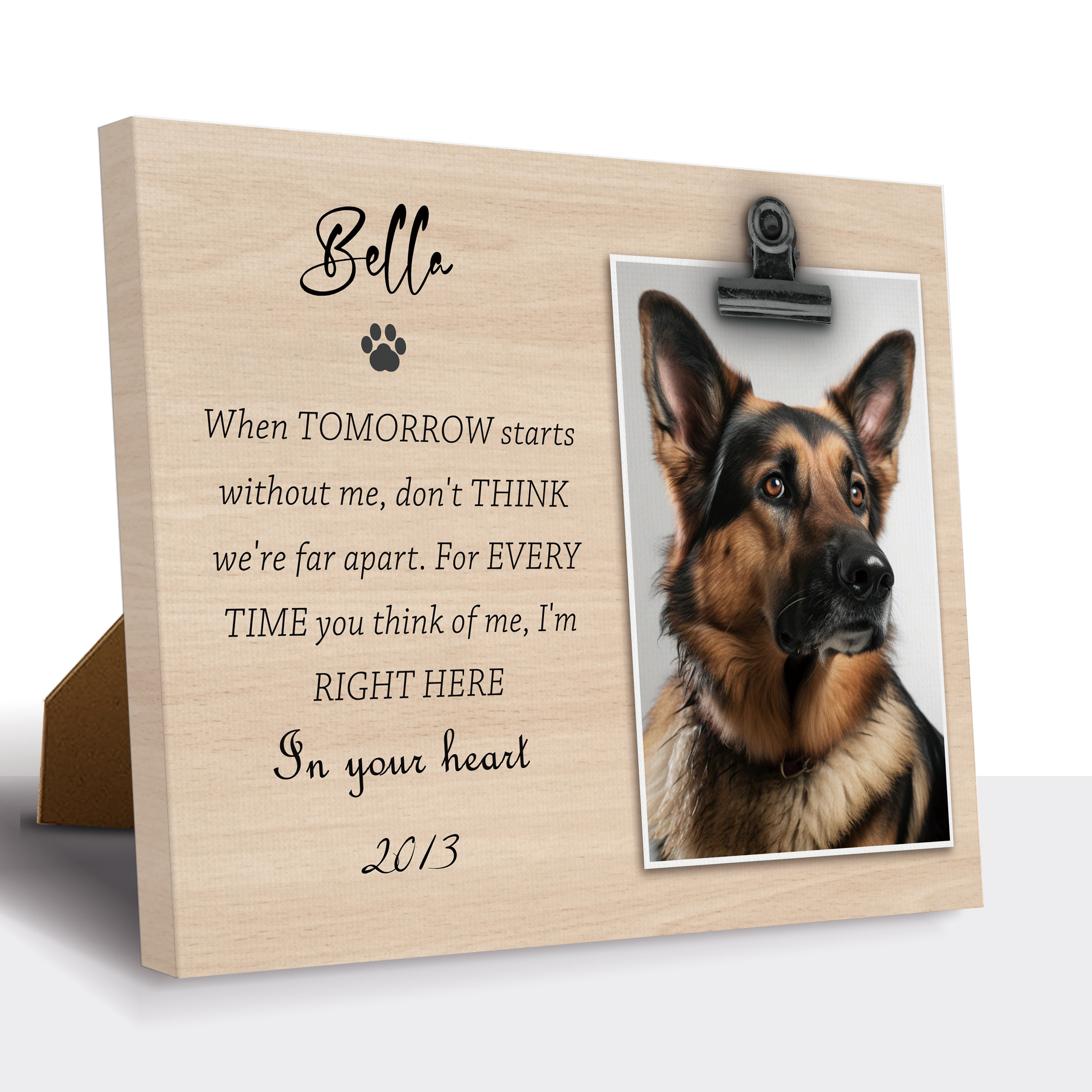 When Tomorrow Starts without Me - Personalized Pet Memorial Print