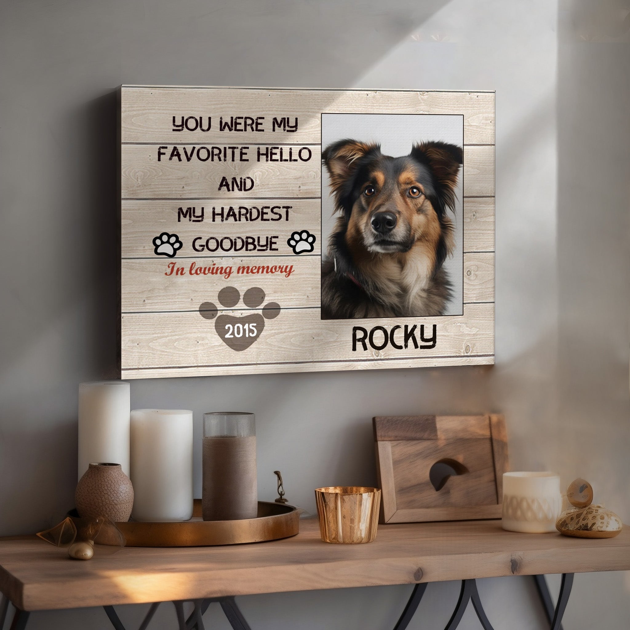 You Were My Favorite Hello - Custom Canvas Print Pet Memorial