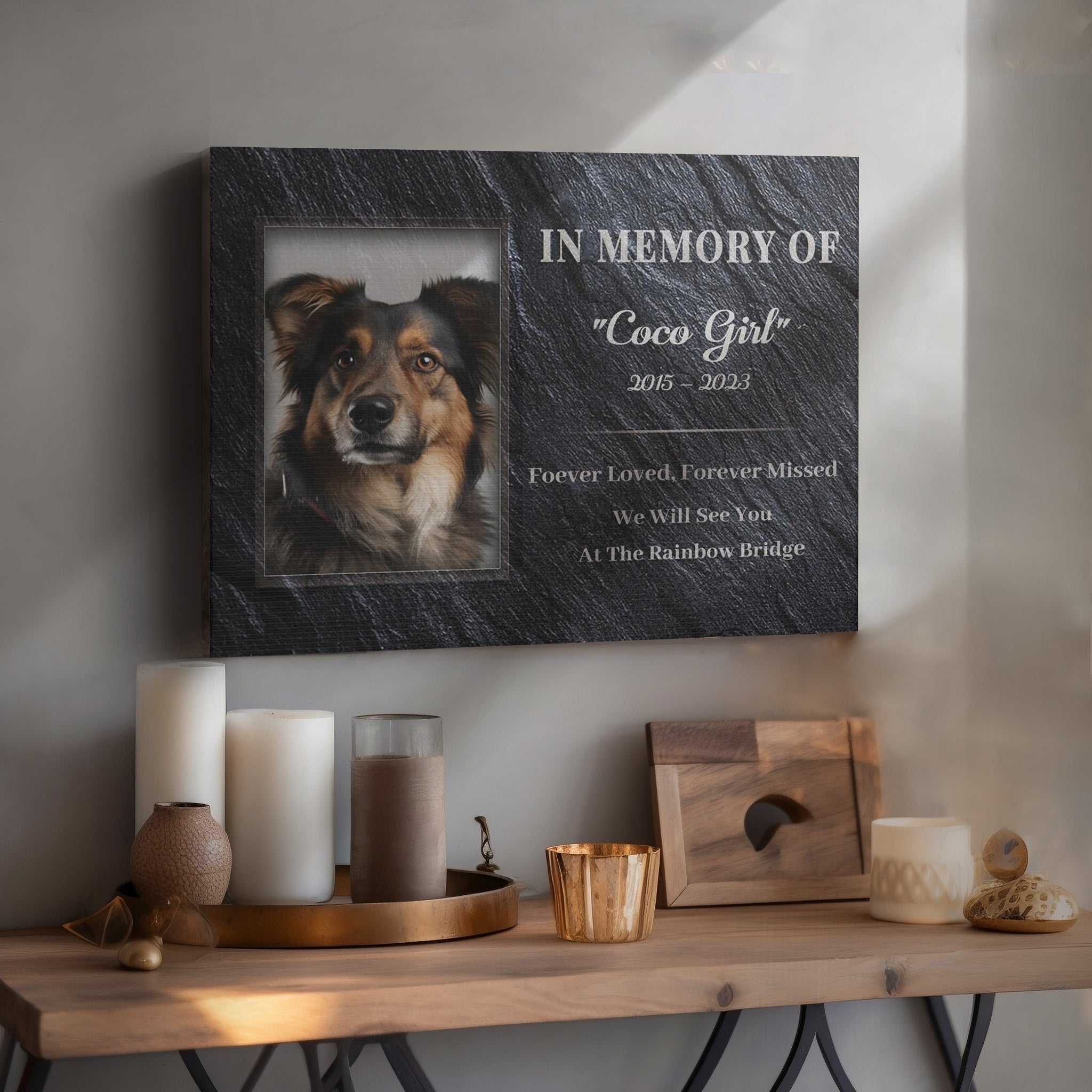 Pet Gravestone Canvas - Personalized Canvas Print Pet Memorial