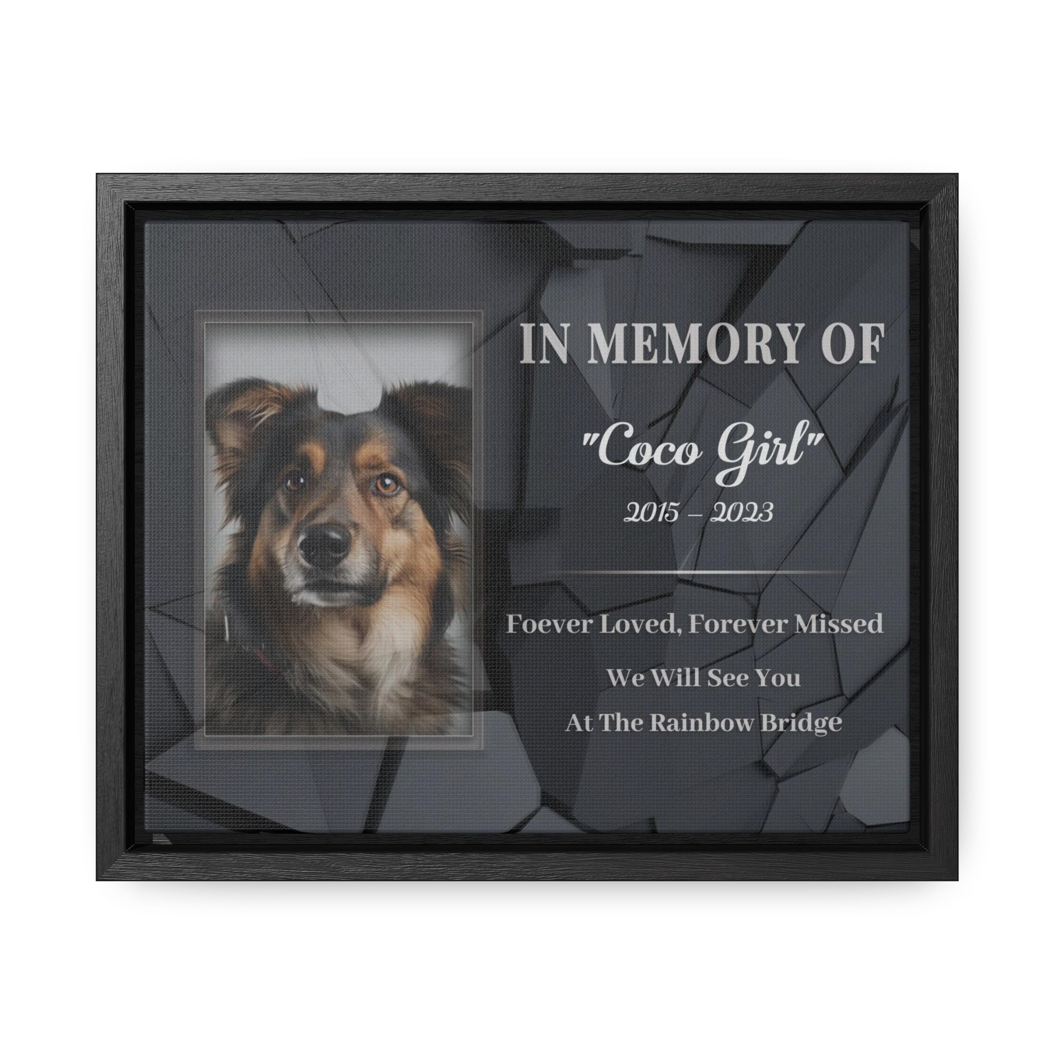 Pet Gravestone Canvas - Personalized Canvas Print Pet Memorial