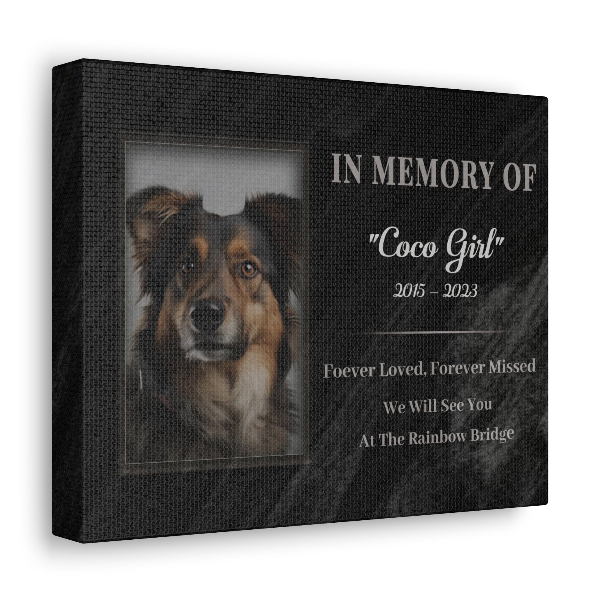 Pet Gravestone Canvas - Personalized Canvas Print Pet Memorial