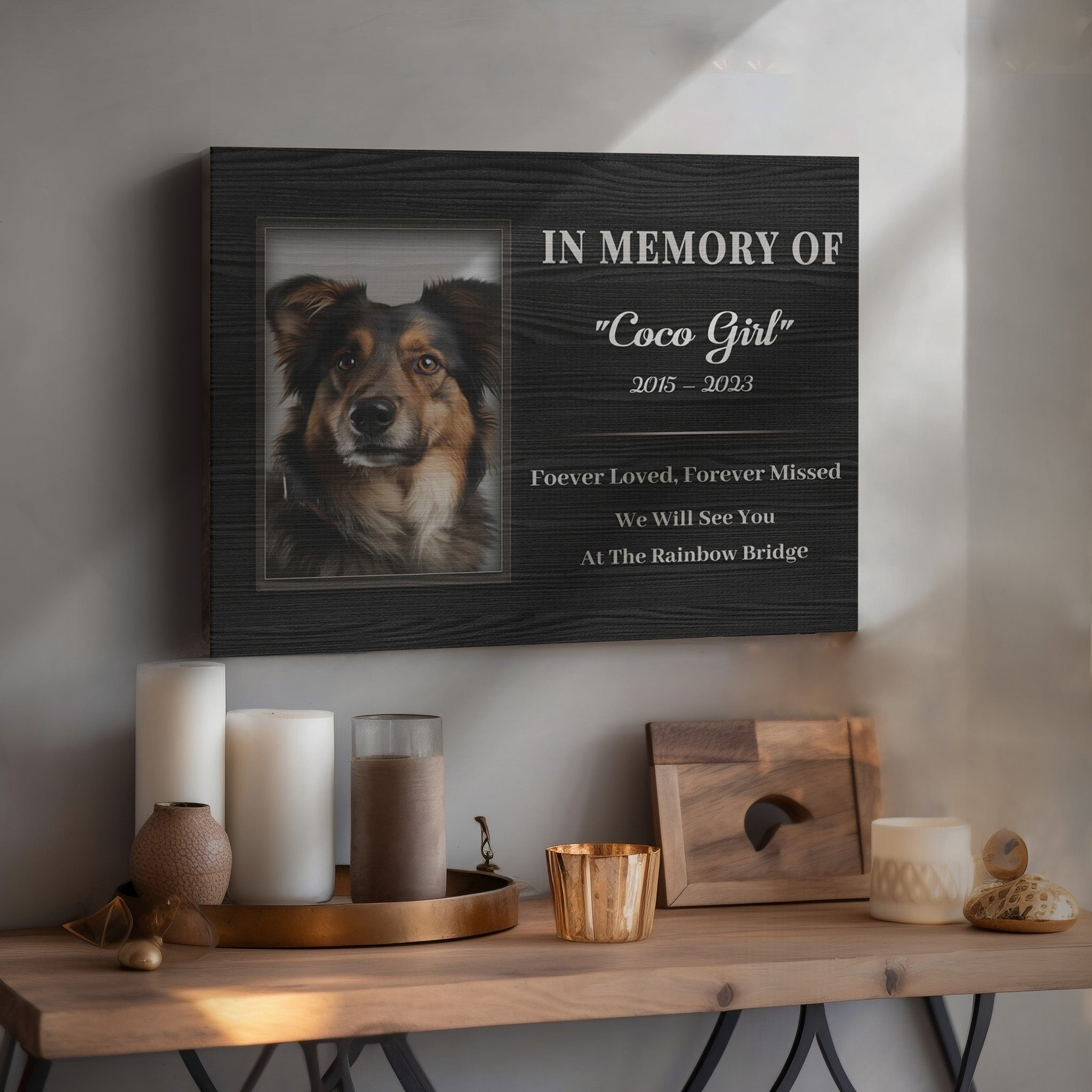 Pet Gravestone Canvas - Personalized Canvas Print Pet Memorial