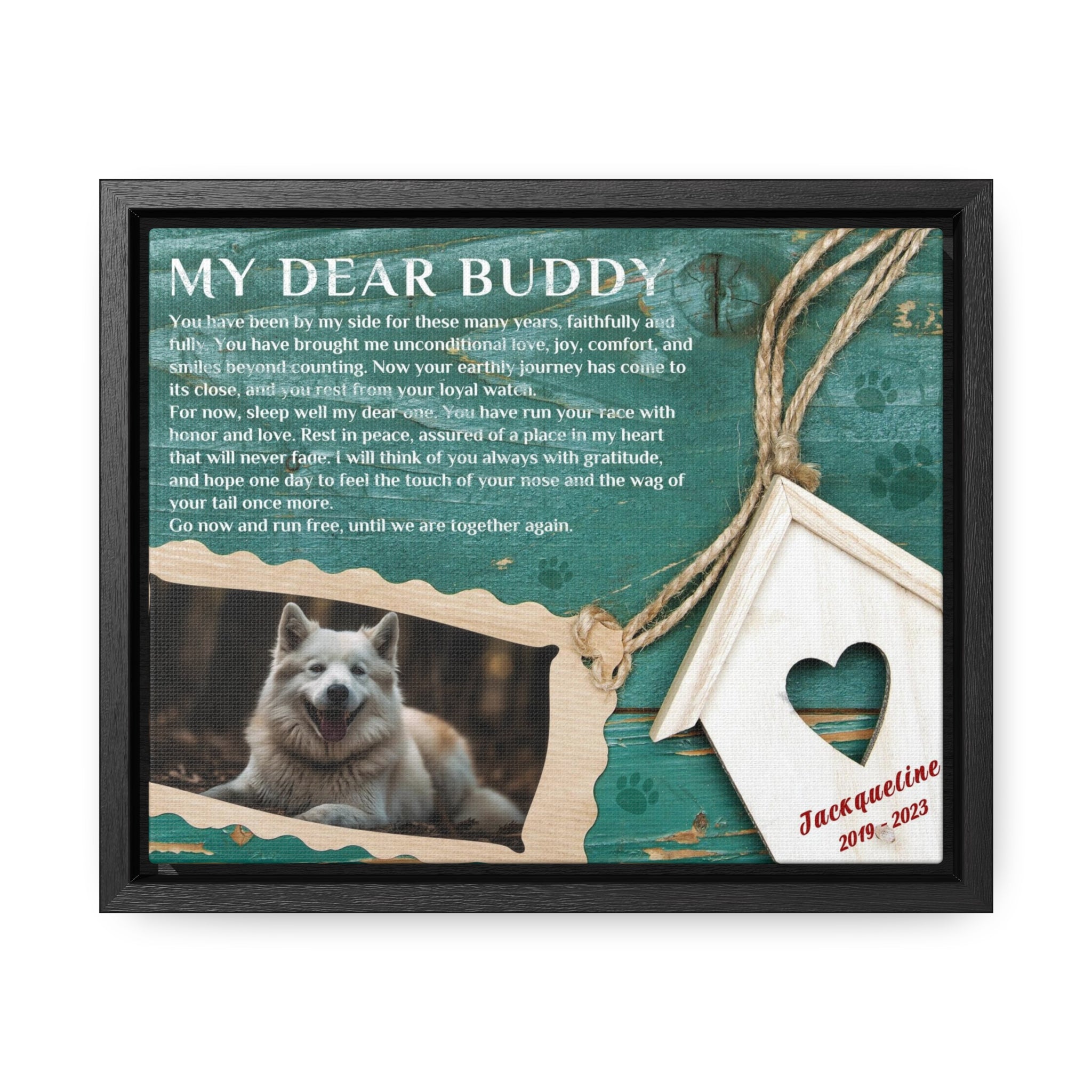 Run Free - Personalized Canvas Print Pet Memorial