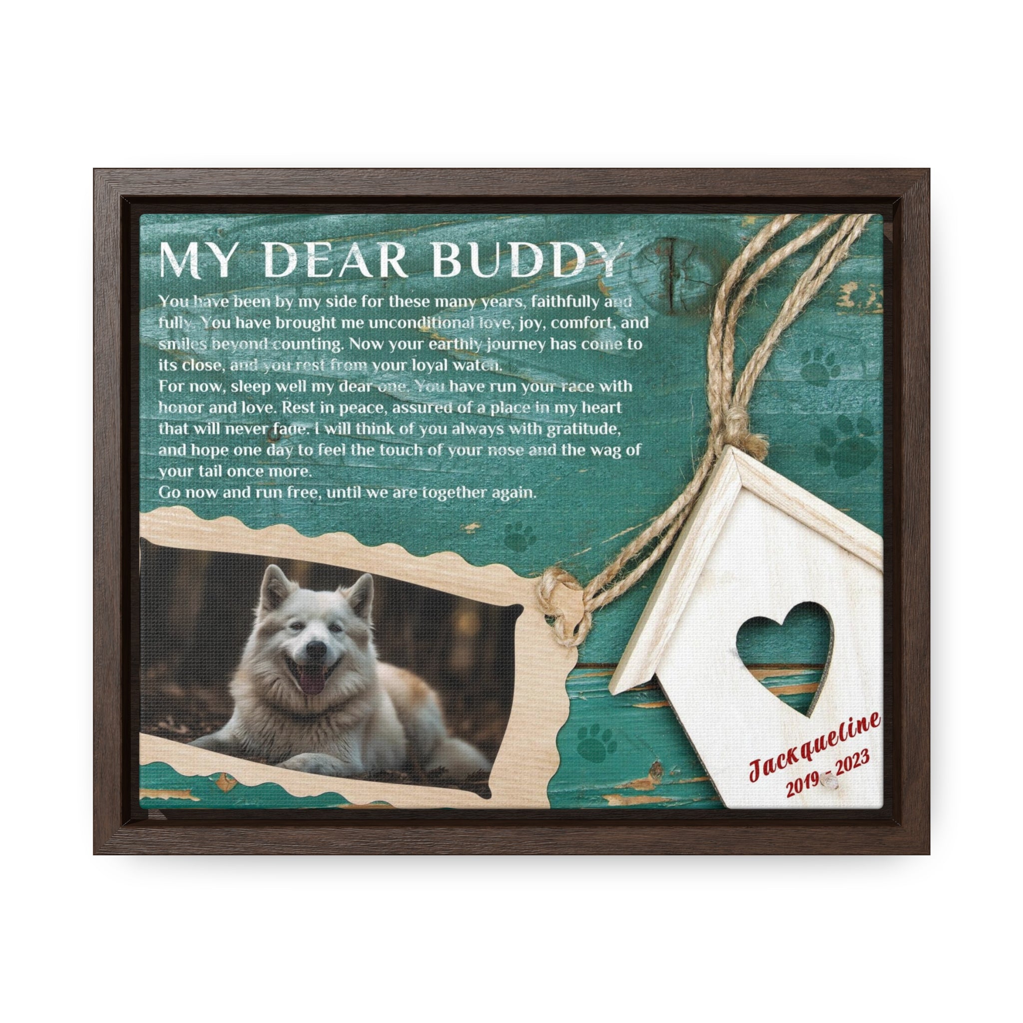 Run Free - Personalized Canvas Print Pet Memorial