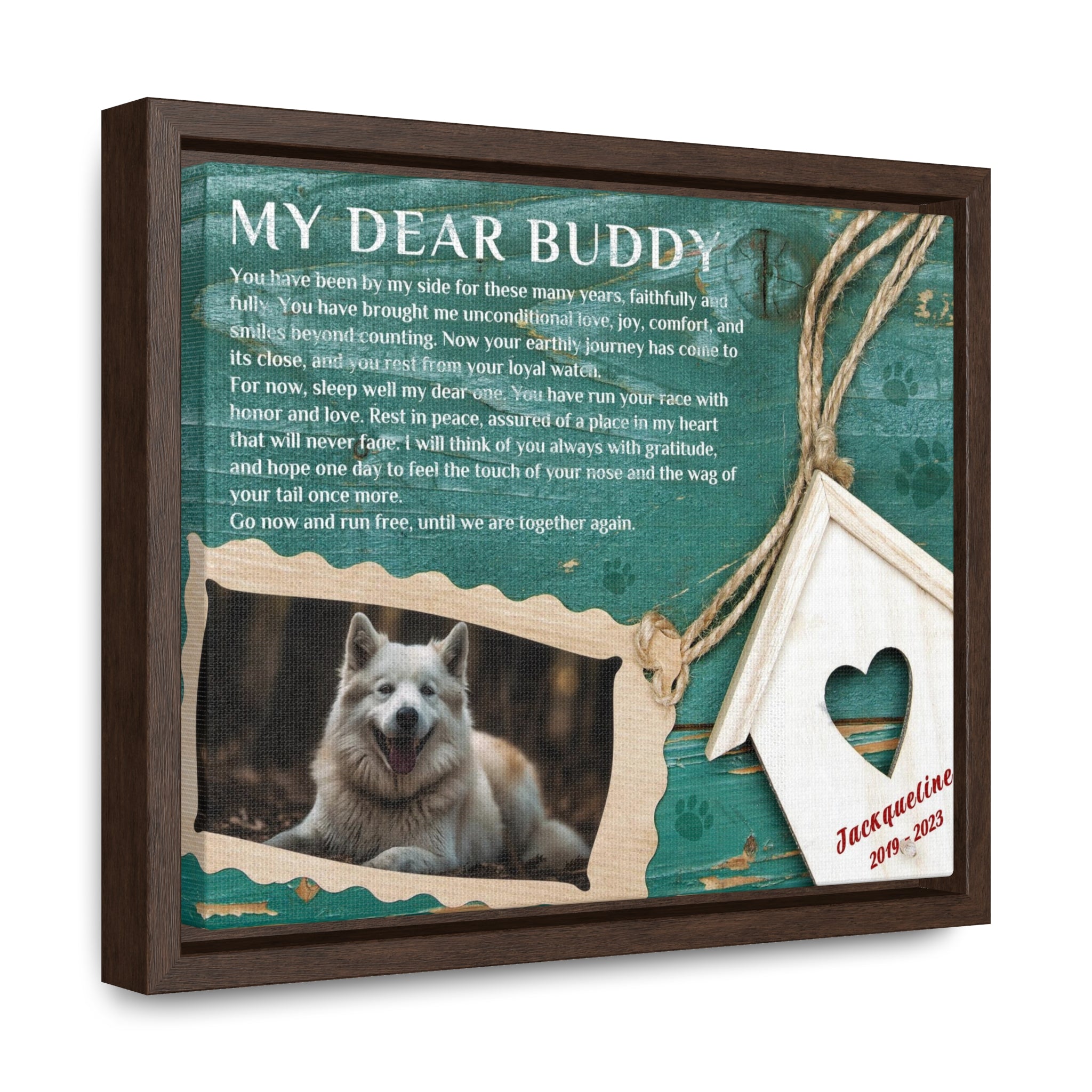 Run Free - Personalized Canvas Print Pet Memorial