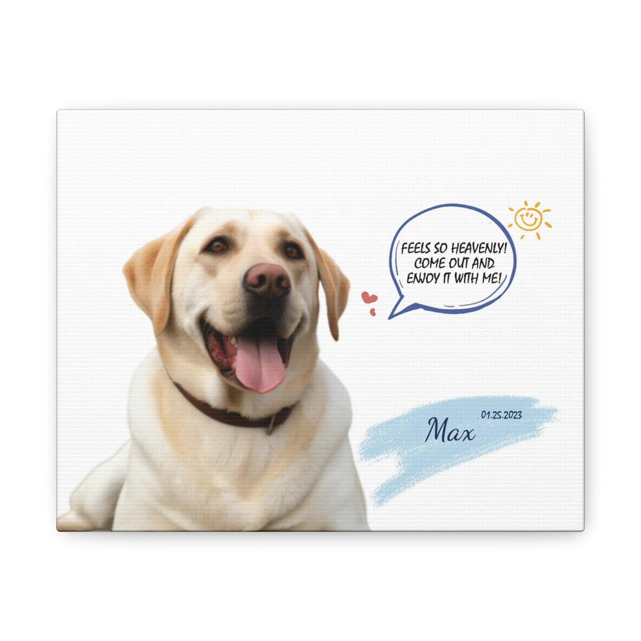 Dog with Sunshine - Personalized Pet Portrait Gifts Canvas Prints