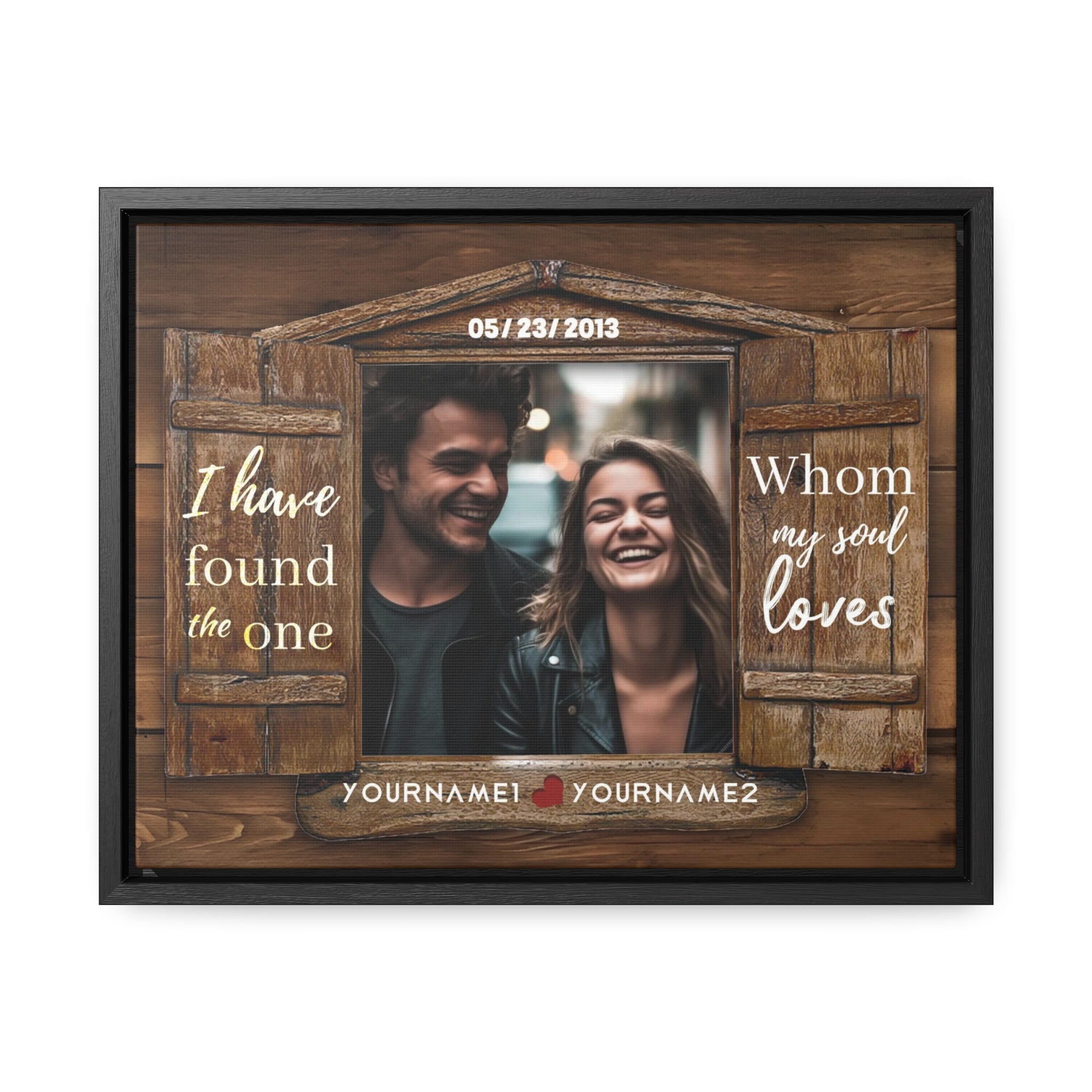 The One My Soul Loves, Wood - Personalized Photo Canvas Print Anniversary Gifts