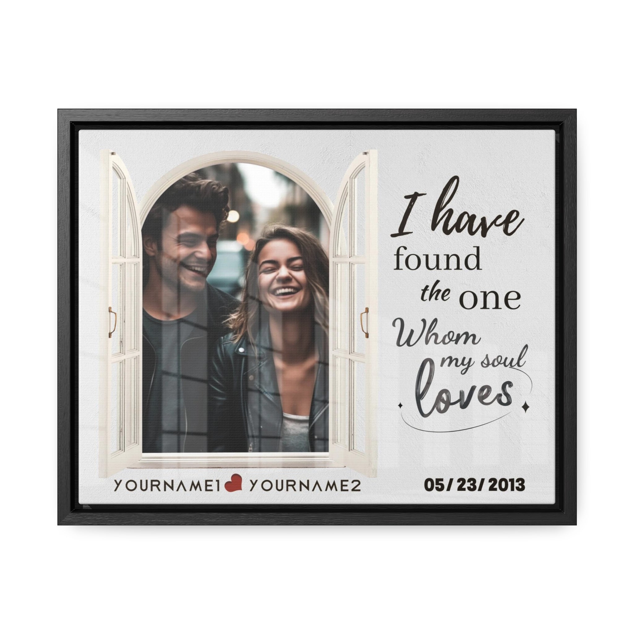 The One My Soul Loves, Light - Personalized Photo Canvas Print Anniversary Gifts