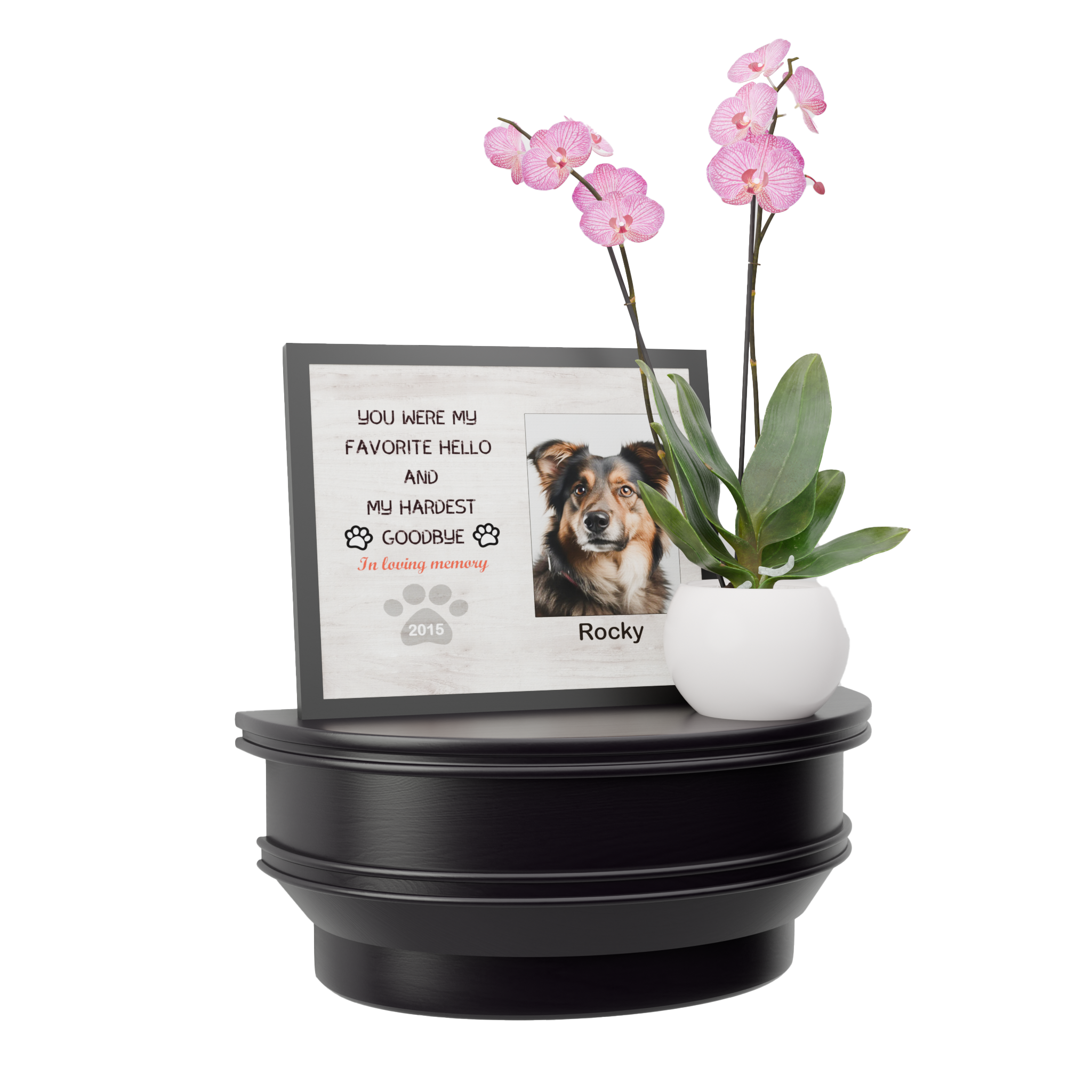Wall‑Mounted Pet Memorial Shelf with Storage Compartment 