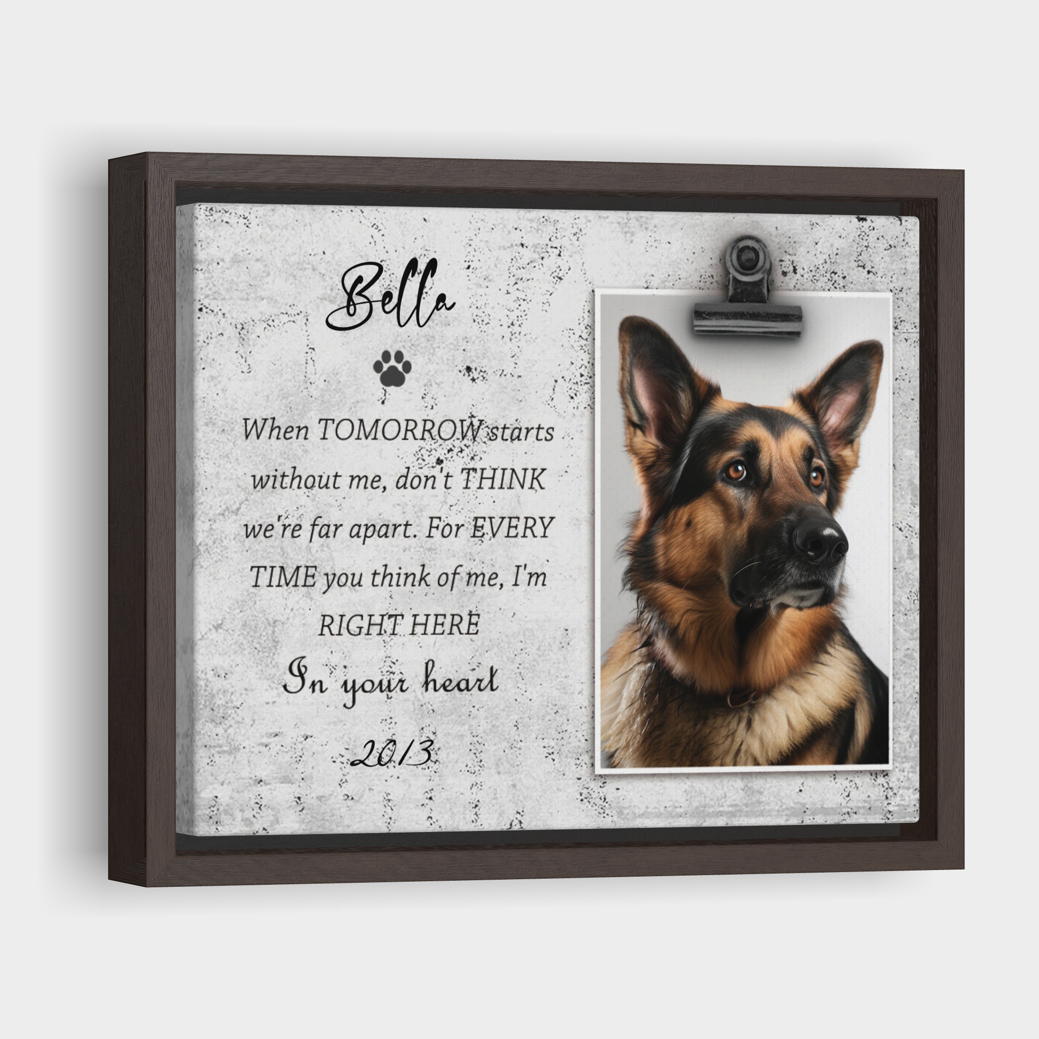 When Tomorrow Starts without Me - Personalized Pet Memorial Print