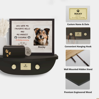 Wall‑Mounted Pet Memorial Shelf