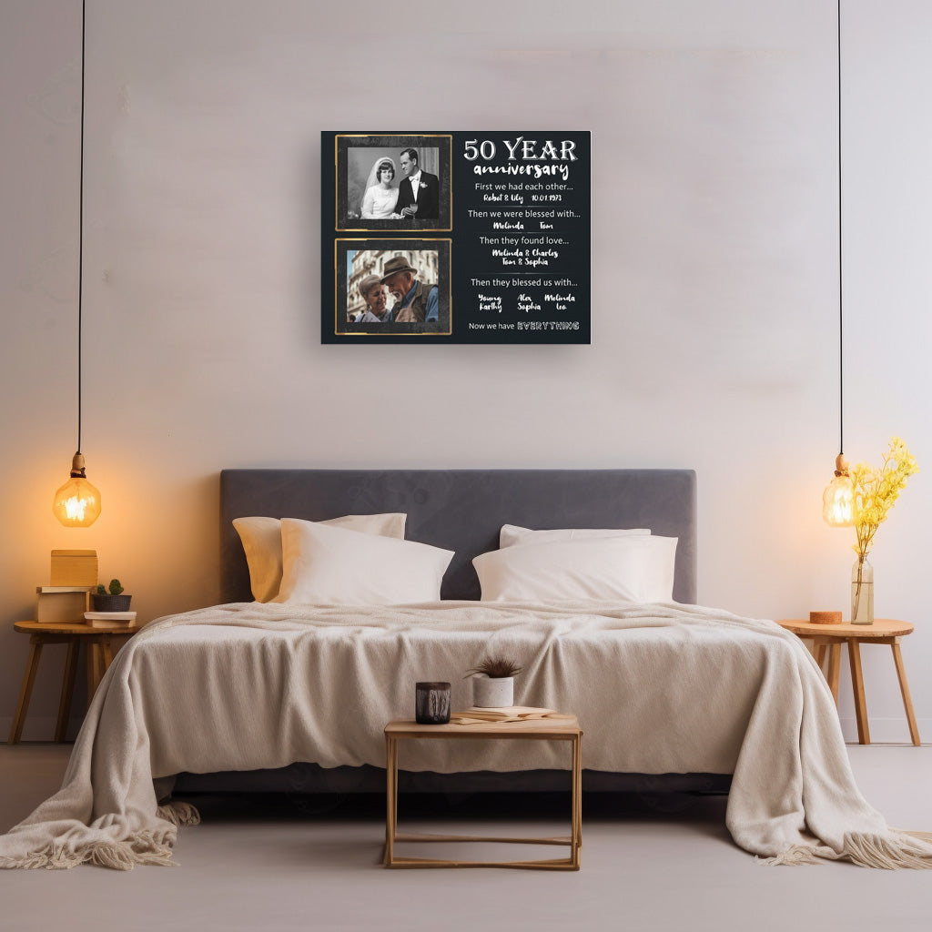 Our Family - Personalized 50th Year Anniversary Canvas Print