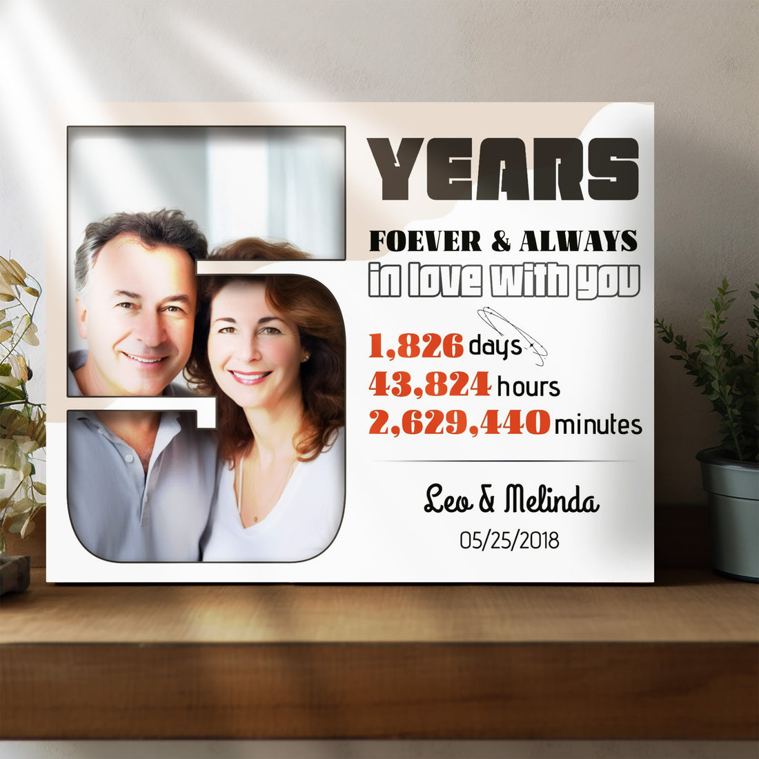 Forever and Always - 5 Year Anniversary Canvas Print