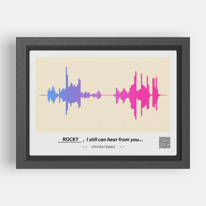 I still can hear from you - Personalized VOICE Canvas Pet Memorial