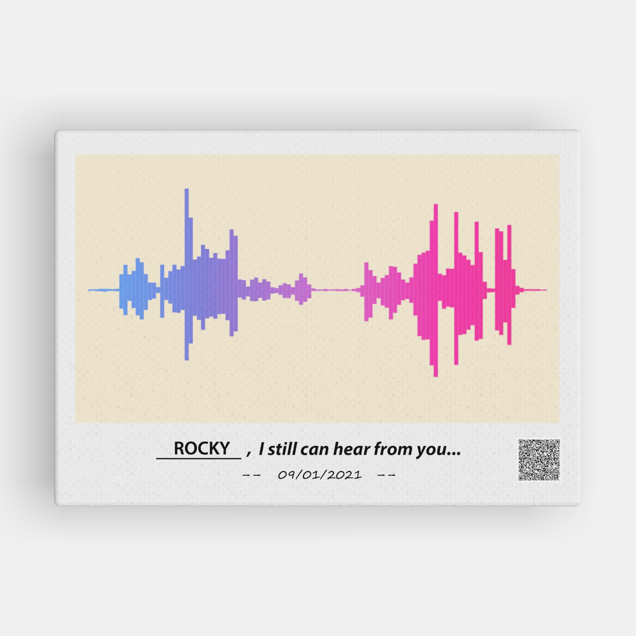 I still can hear from you - Personalized VOICE Canvas Pet Memorial