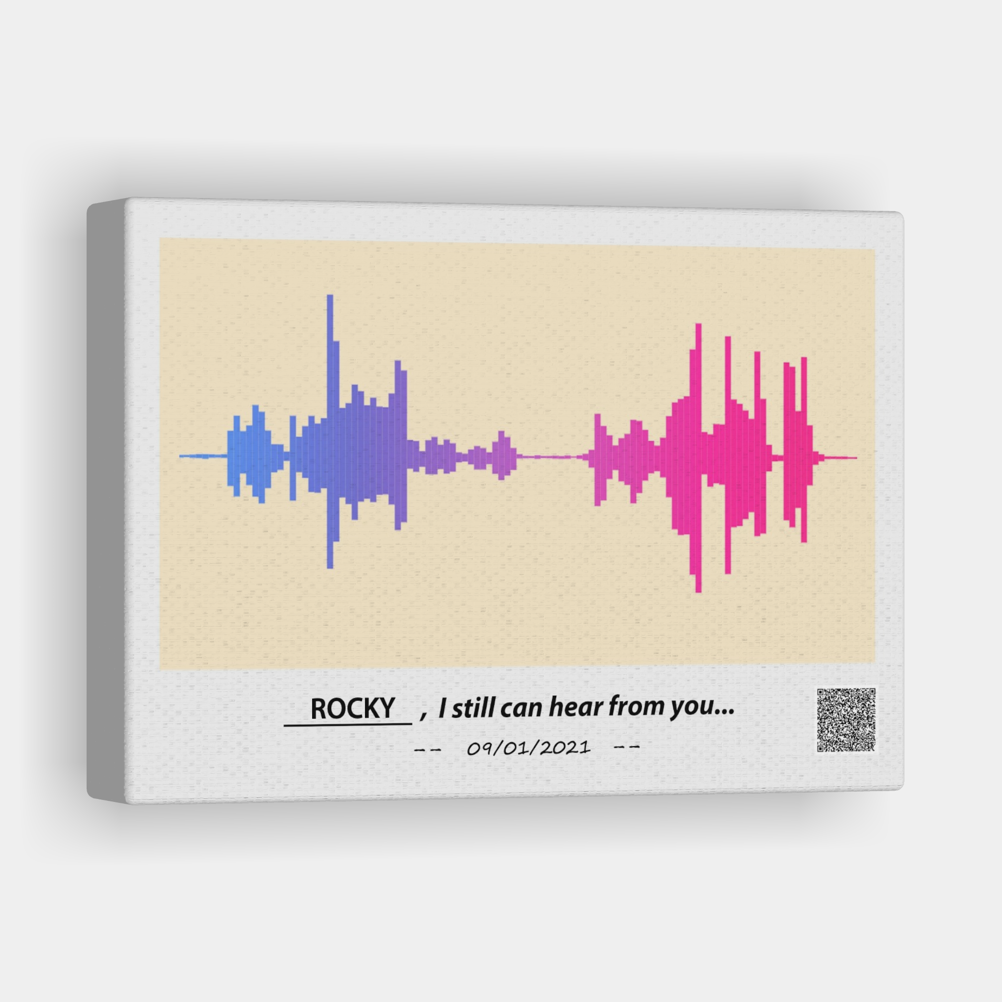 I still can hear from you - Personalized VOICE Canvas Pet Memorial