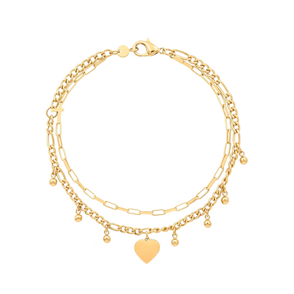 The Double Layer Heart Bracelet