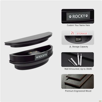 Wall‑Mounted Pet Memorial Shelf with Storage Compartment 