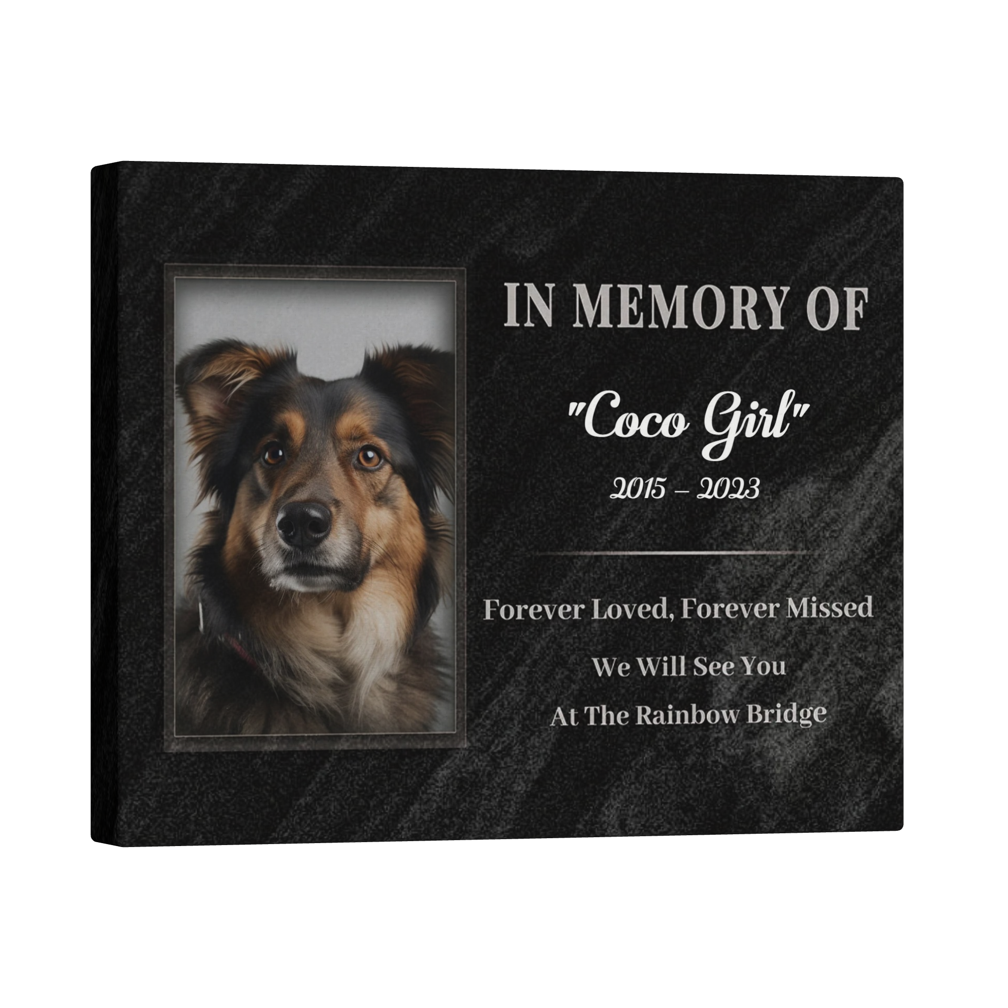 Forever Loved Forever Missed - Personalized Canvas Print Pet Memorial