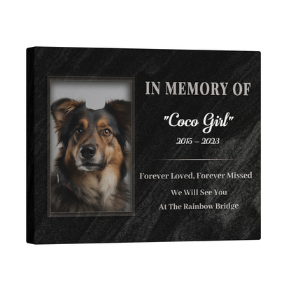Forever Loved Forever Missed - Personalized Canvas Print Pet Memorial