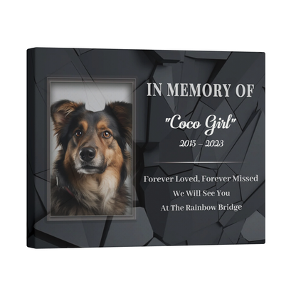 Forever Loved Forever Missed - Personalized Canvas Print Pet Memorial