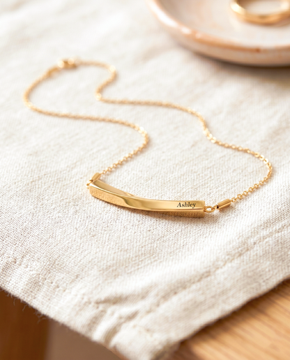 The Curved Bar Urn Necklace
