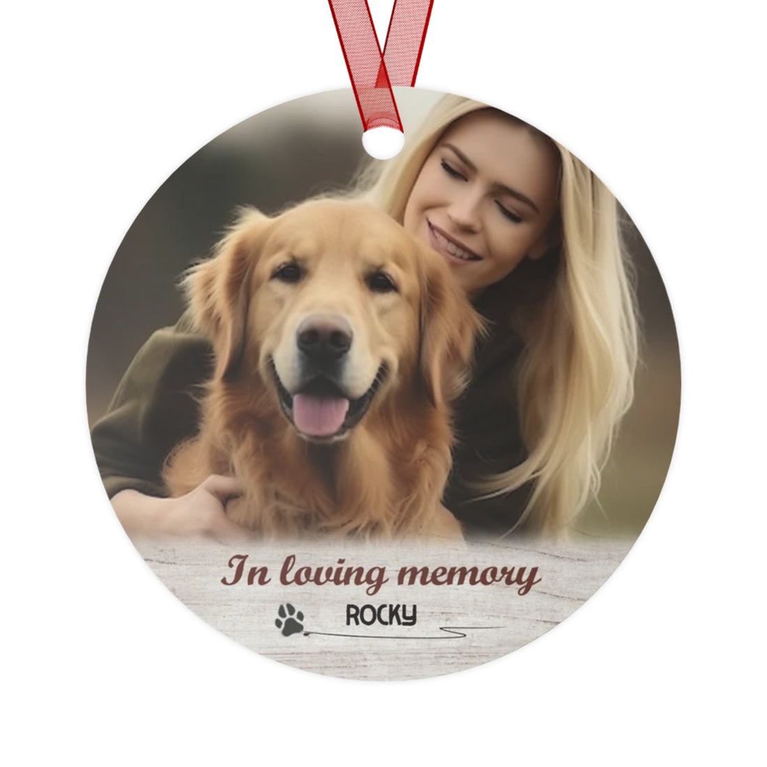 My Hardest Goodbye - Personalized Metal Ornament