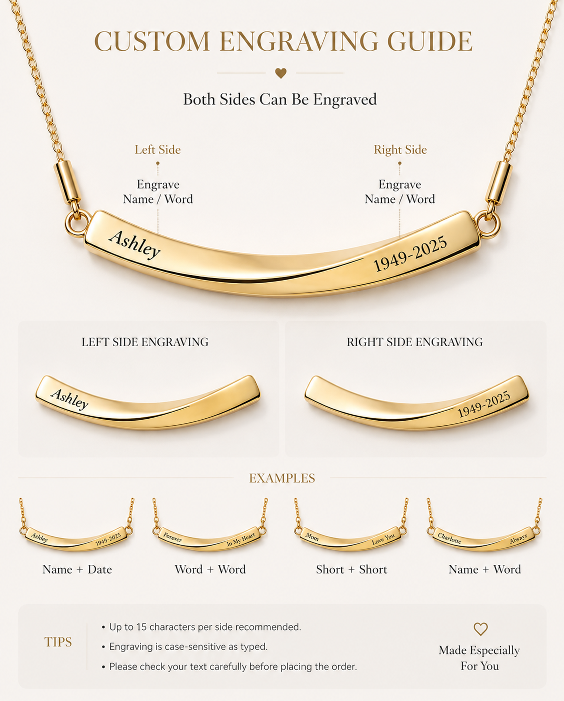 The Curved Bar Urn Necklace