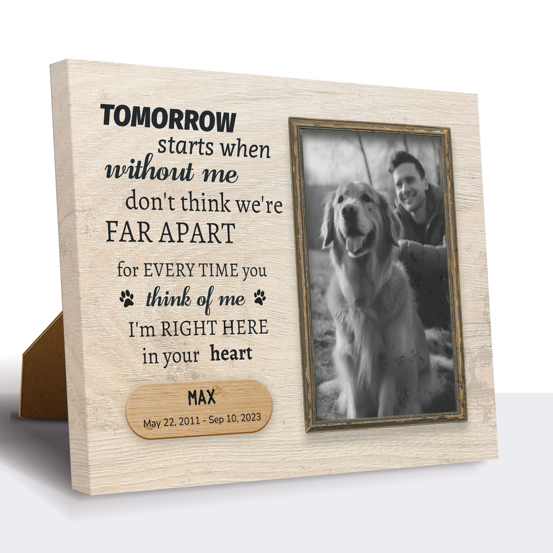 Tomorrow Start Without Me, Hang and Place - Personalized Canvas Print Pet Memorial