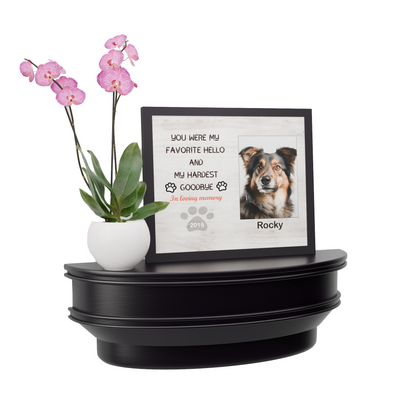 Wall‑Mounted Pet Memorial Shelf with Storage Compartment 