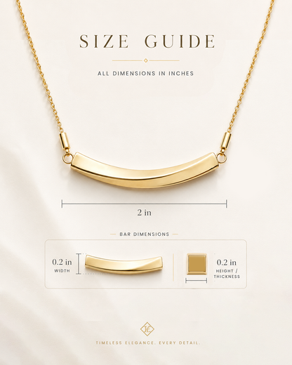 The Curved Bar Urn Necklace