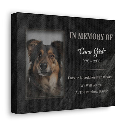Pet Gravestone Canvas - Personalized Canvas Print Pet Memorial