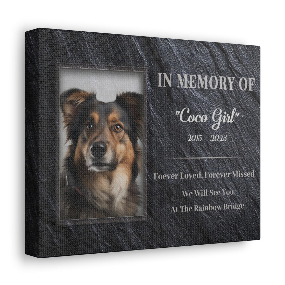 Pet Gravestone Canvas - Personalized Canvas Print Pet Memorial