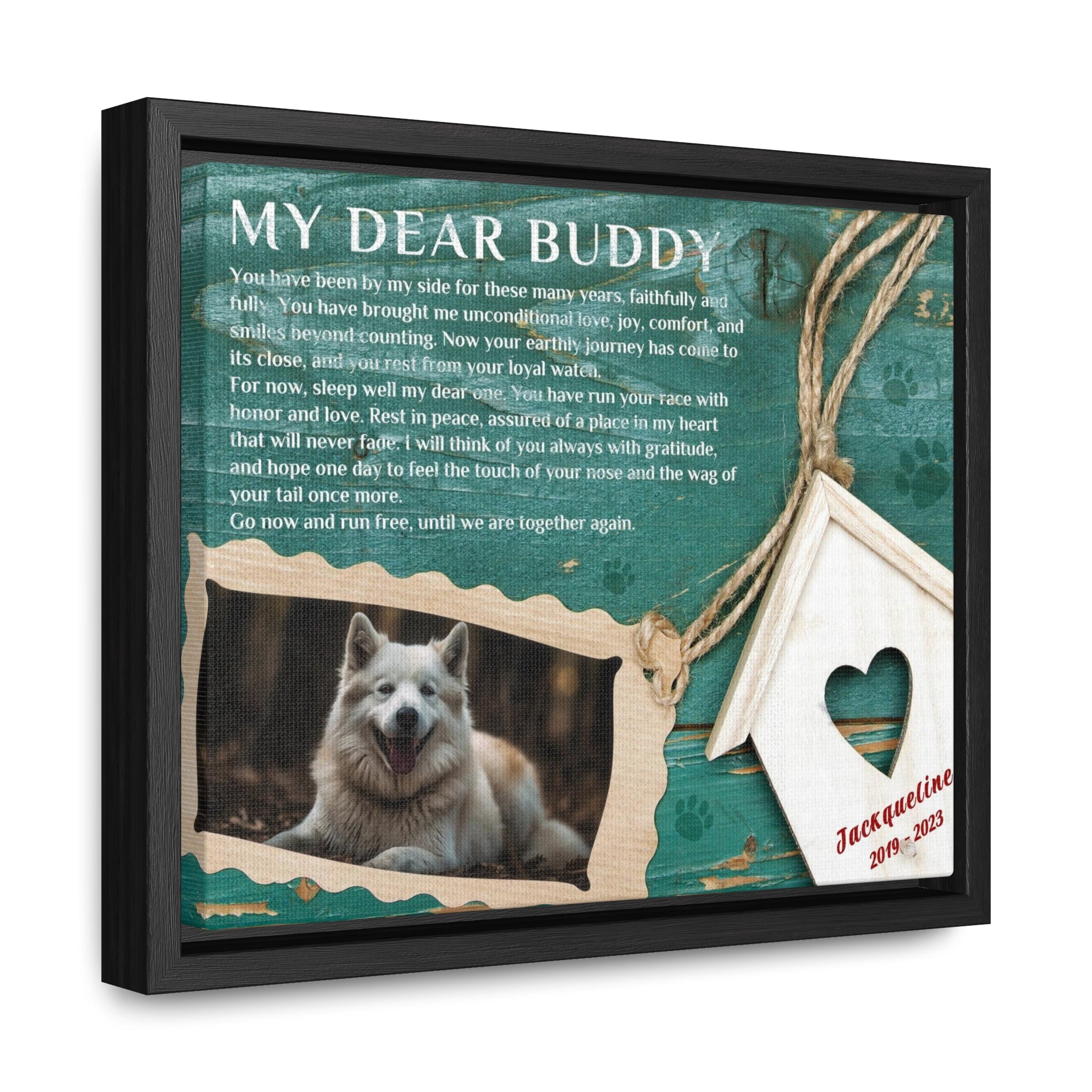Run Free - Personalized Canvas Print Pet Memorial