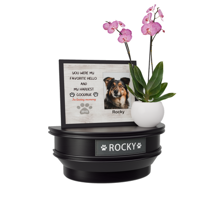Wall‑Mounted Pet Memorial Shelf with Storage Compartment 