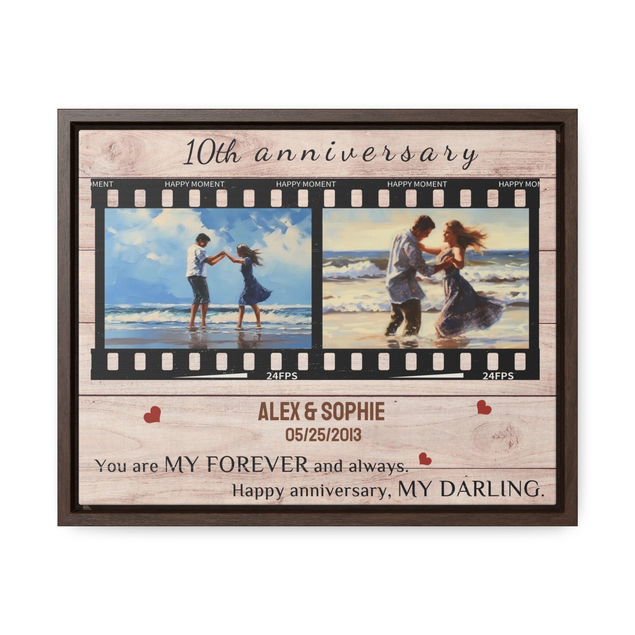 Happy Moments - Personalized Photo Canvas Print Anniversary Gifts