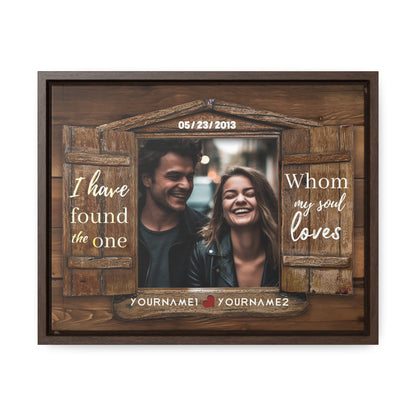 The One My Soul Loves, Wood - Personalized Photo Canvas Print Anniversary Gifts